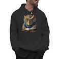 Triceratops Dinosaur Reading Book Nerd Men Hoodie