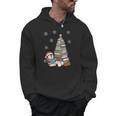 Women's Book Lovers Christmas Tree Reading Penguin Holiday Bookworm Men Hoodie