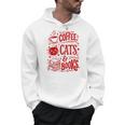 Coffee Cats And Books Lover Reading Men Hoodie