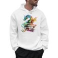 Dragons And Books Watercolor Fantasy Dragon Lover Theme Men Hoodie