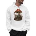 Floral Mushroom Skeleton Reading Books Gothic Humor Men Hoodie