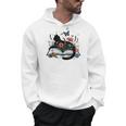 Retro Cute Cat Floral Book Librarian Vintage Floral Cat Book Men Hoodie