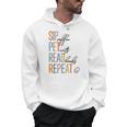 Sip Coffee Pet Cats Read Books Repeat Book Cat Lover Men Hoodie