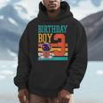 3 Year Old Birthday Boy Book Worm Reading Birthday Party Men Hoodie
