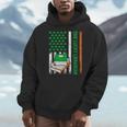 Books US American Flag One Lucky Librarian St Patrick's Day For Women Kids Men Men Hoodie