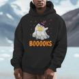 Booooks Funny Halloween Cute Ghost Book Reading Men Hoodie