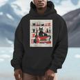 Cats Music Books Lover Essentials Red Retro Silkscreen Men Hoodie