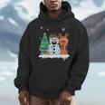 Christmas Tree Snowman Reindeer Book Stack Tee Librarian Men Hoodie