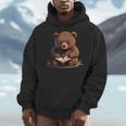 Cute Bear Is Reading a Book Reading Bear Men Hoodie