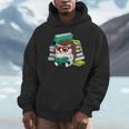 Cute Hedgehog Reading A Book Nerd Readers Men Hoodie Cute Hedgehog Reading A Book Nerd Readers Men Hoodie