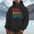 Dogs Books Coffee Reading Book Addict Distracted By Dogs Men Hoodie