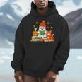 Halloween Ghost Cat Reading Book Women Girls Cute Men Hoodie Halloween Ghost Cat Reading Book Women Girls Cute Men Hoodie