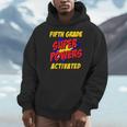 Kids Fifth Grade Superpower Superhero Comic Book First Day School Men Hoodie