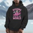 Reading Is Out Of This World Astronaut Reading Book Space Men Hoodie