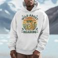 Leopard Animal Print Bookish Wild About Reading Cheetah Book Men Hoodie