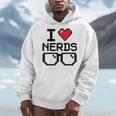 I Love Nerds For Science Or Book Lovers And Knowledge Geeks Men Hoodie