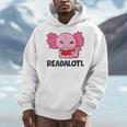 Readalotl Love Axolotls Reading Books And Axolotls Men Hoodie