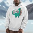 Readosaurus Cute Dinosaur Reading Books Reading Men Hoodie