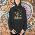 Astrologist Sitting On The Tower Of Stacked Up Books Starry Men Hoodie
