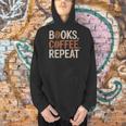 Books Coffee Repeat Librarian Book Lover Men Hoodie
