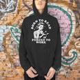 Born To Read Forced To Work Bookworm Librarian Retro Bookish Men Hoodie
