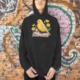 Canary Bird Floral Book Yellow Bird Reading Bookish Teacher Men Hoodie
