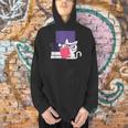 Cat Book Reading Men Hoodie
