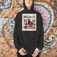 Cats Music Books Lover Essentials Red Retro Silkscreen Men Hoodie