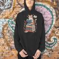Cute Cat Reading Books With Tea Men Hoodie