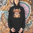 Cute Highland Cow Reading Book Men Hoodie Cute Highland Cow Reading Book Men Hoodie