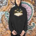 Floral Bumble Bee Reading Book Wildflower Bookish Librarian Men Hoodie