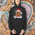 Librarian Book Santa Hat Reader Snow Pajamas Christmas Men Hoodie