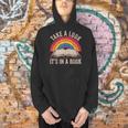 Retro Vintage Rainbow Take a Look It’s In a Book Reading Men Hoodie