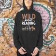 Wild About Reading Retro Animal Book Lover Librarian Teacher Men Hoodie Wild About Reading Retro Animal Book Lover Librarian Teacher Men Hoodie