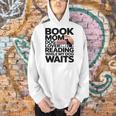 Book Mom Dog Lover Reading While My Dog Waits Premium Tri-Blend Men Hoodie
