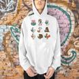 Cute Farm Animals Reading Books Teacher Library Reader Men Hoodie