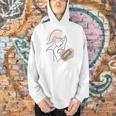 Line Art Abstract Minimalist Minimal For Book Lover Women Men Hoodie