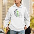 Astronaut Reading Book To Alien Moon Space Women Kids Men Premium Tri-Blend Men Hoodie