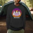 Book Ghost Reading Halloween Teacher For Men Women Men Hoodie