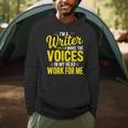 Book Writer Voices In My Head Work For Me Author Writing Men Hoodie