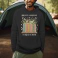 Bruh Its A Good Day To Read A Book Floral Bookshelf Men Hoodie