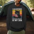 I'm Retired Reading Books Is My Job Cat Reader Men Hoodie