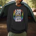 LGBTQ Quote Live Life Like A Banned Rainbow Book Men Hoodie LGBTQ Quote Live Life Like A Banned Rainbow Book Men Hoodie