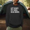 Lift Heavy Pet Dogs Read Books Gym Workout Weight Lifter Men Hoodie