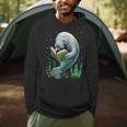 Manatee Reading Book Matching Bookworm Librarian Books Lover Men Hoodie