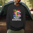 Merry Bookmas Christmas Bookworm Xmas Book Lover Reading Men Hoodie