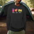 Peace Love Books Reader Librarian Library Book Men Hoodie
