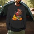 Turkey Reading Books Fall Thanksgiving Teacher Book Men Hoodie Turkey Reading Books Fall Thanksgiving Teacher Book Men Hoodie