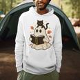 Books Ghost Reading Book Halloween Library Cat Fall Men Hoodie Books Ghost Reading Book Halloween Library Cat Fall Men Hoodie