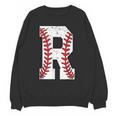 Baseball Alphabet Monogram Initial Letter R Unisex Sweatshirt Baseball Alphabet Monogram Initial Letter R Unisex Sweatshirt